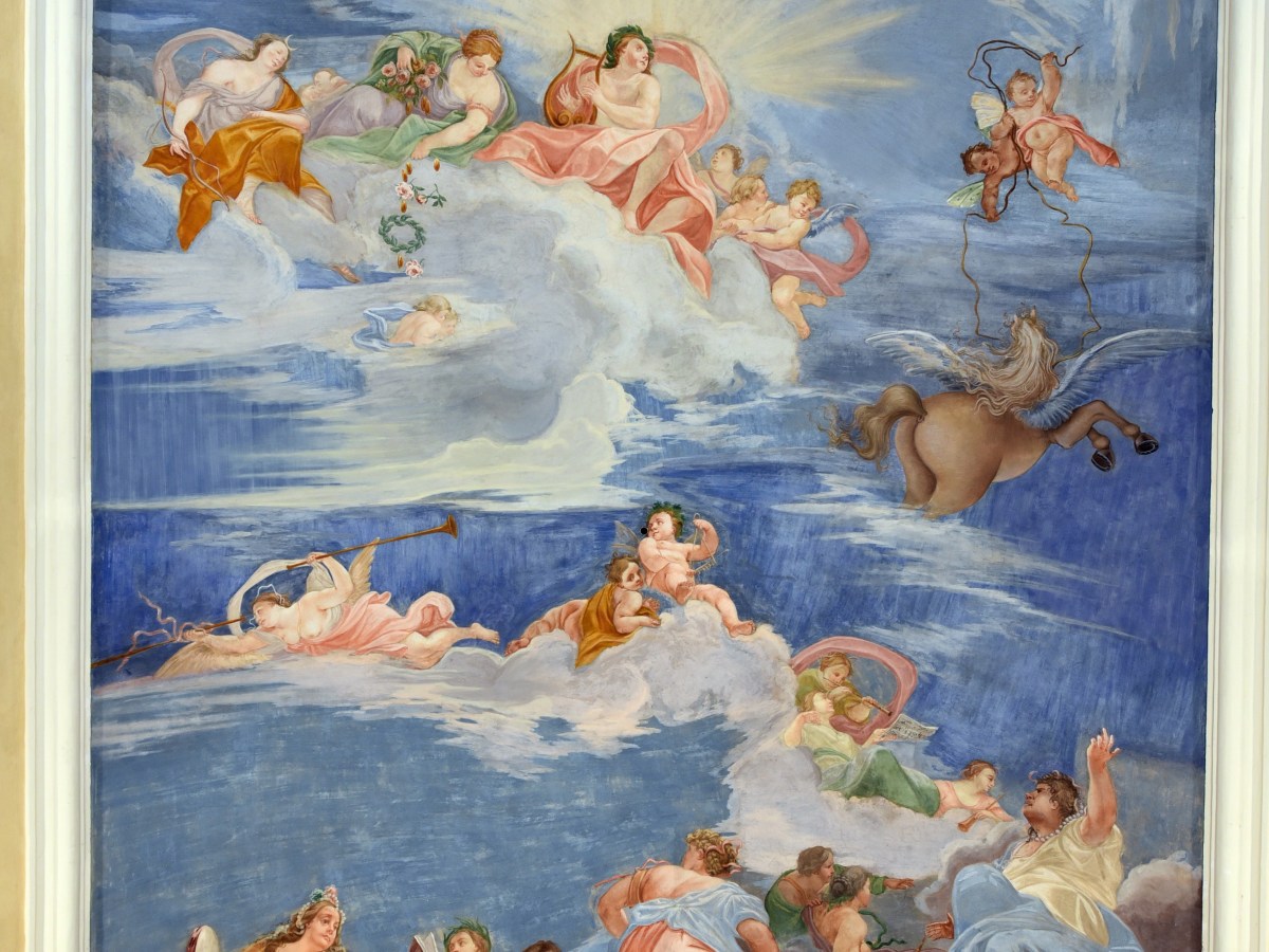 La volta della sala grande di Toiano